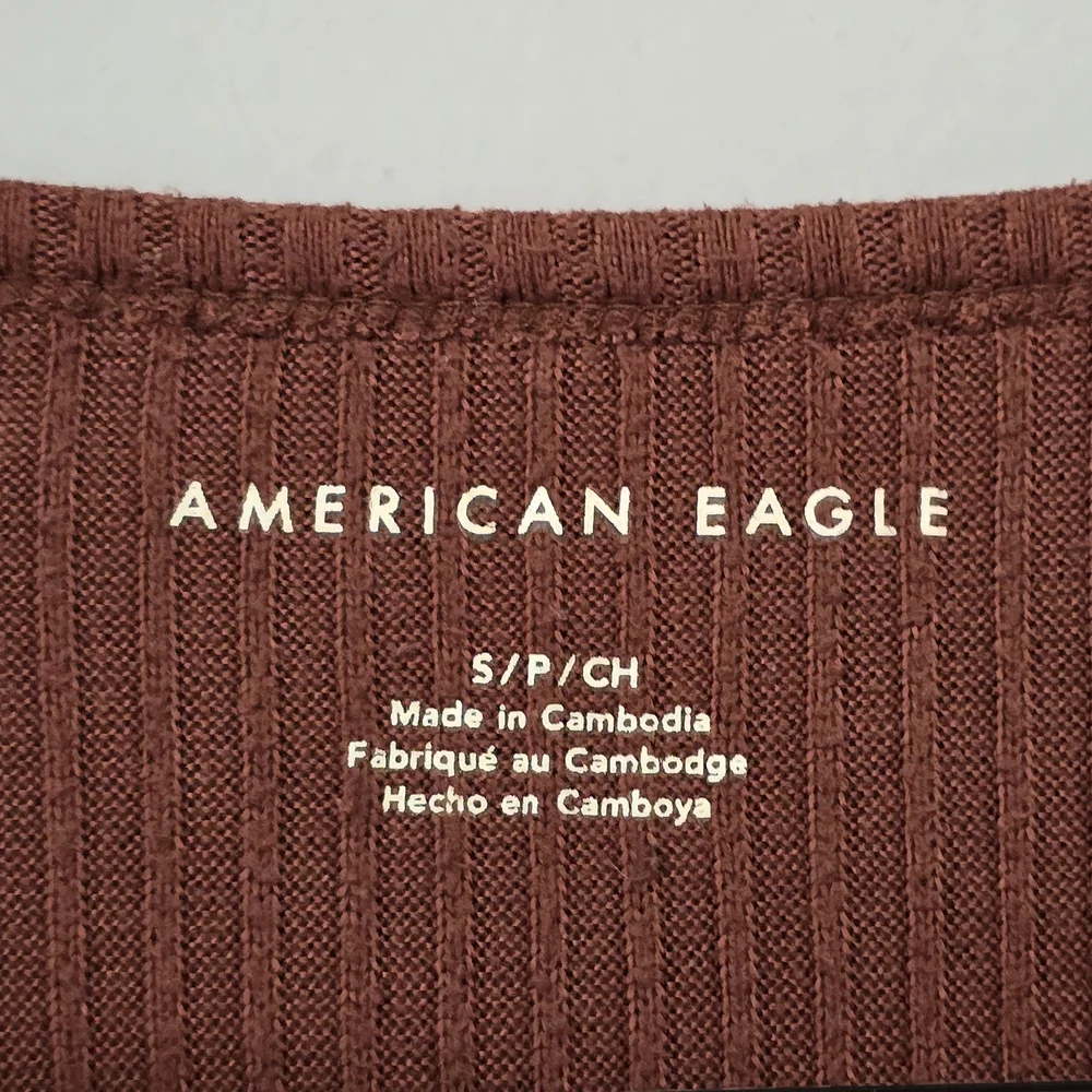 🌟 American Eagle Outfitters Brown Ribbed Tank Top - Picture 2 of 4